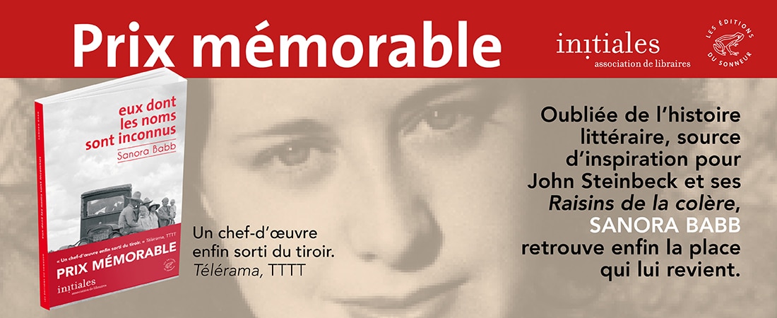 « Eux dont les noms sont inconnus » de Sanora Babb prix Mémorable des librairies Initiales